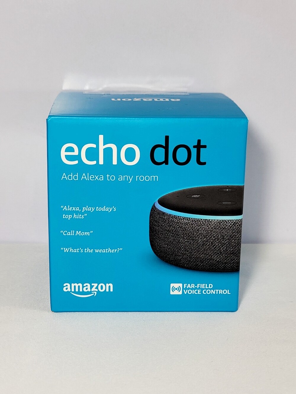 Amazon Echo dot (3rd Generation) voice controlled smart speaker.